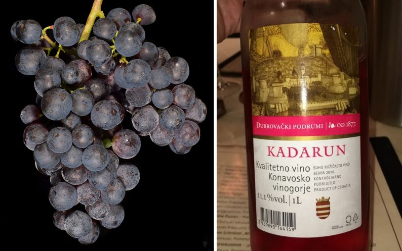 Kadarun - Weintraube und Flasche (Roséwein)