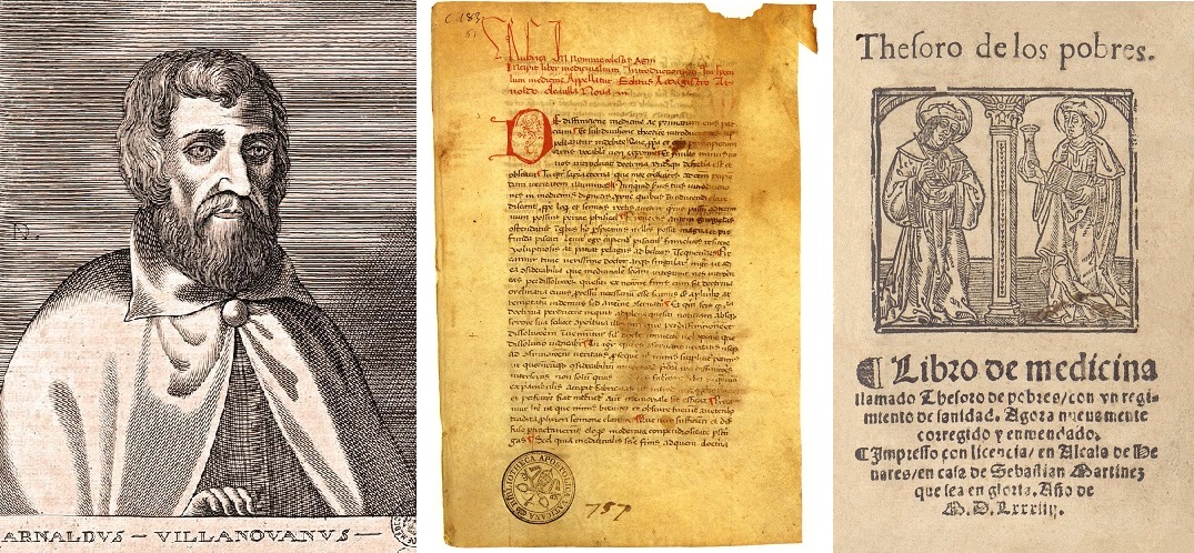Arnaldus de Villanova - Porträt und zwei Dokumente