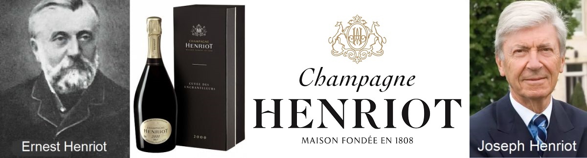 Henriot - Ernest Henriot, Champagnerflasche, Logo und Joseph Henriot