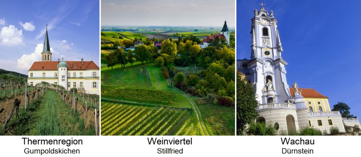 Niederösterreich - Gumpoldskirchen, Stillfried und Dürnstein